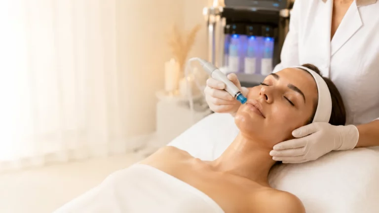 Profitez des bienfaits du Hydrafacial soin visage pour purifier hydrater et illuminer votre peau avec un soin réalisé à Bruxelles